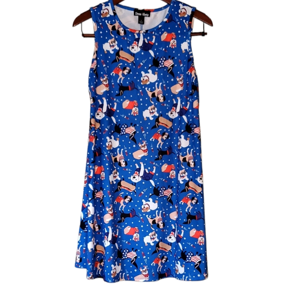Patriotic Dogs A-line Dress